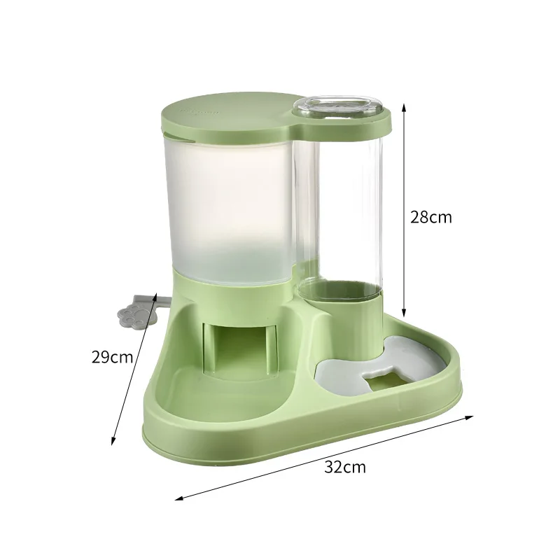 Large Capacity Dog Feeder Automatic Cat Drinker Water & Food Dispenser Pet Drinking & Feeding Bowl For Dogs Cats Food Storage