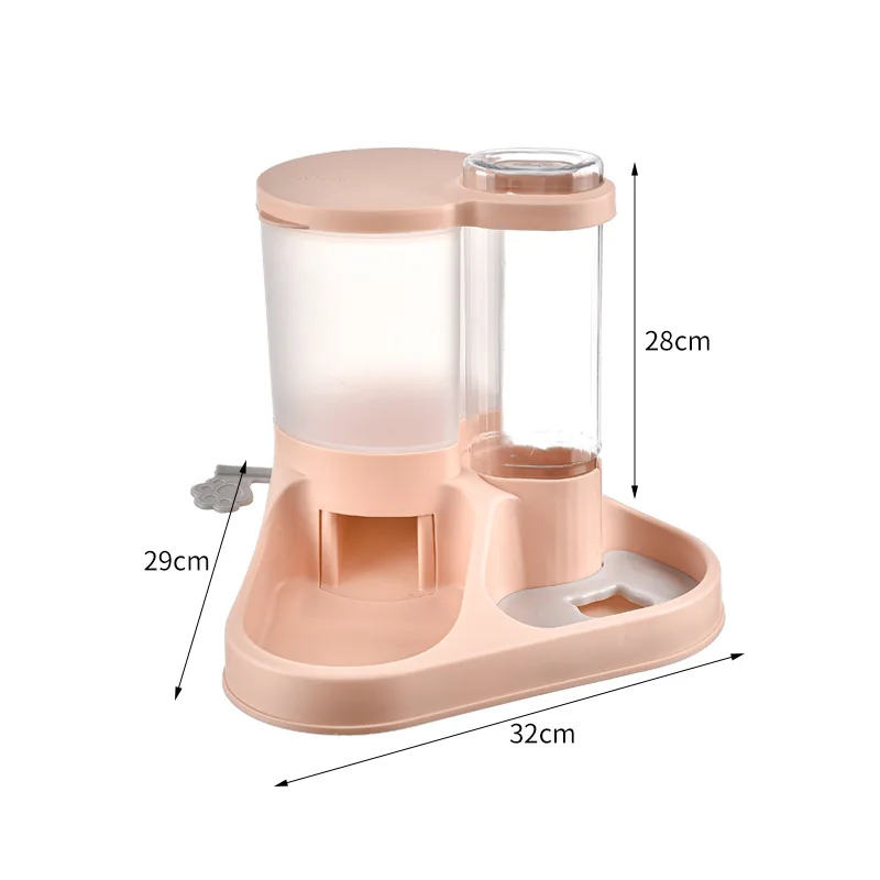 Large Capacity Dog Feeder Automatic Cat Drinker Water & Food Dispenser Pet Drinking & Feeding Bowl For Dogs Cats Food Storage