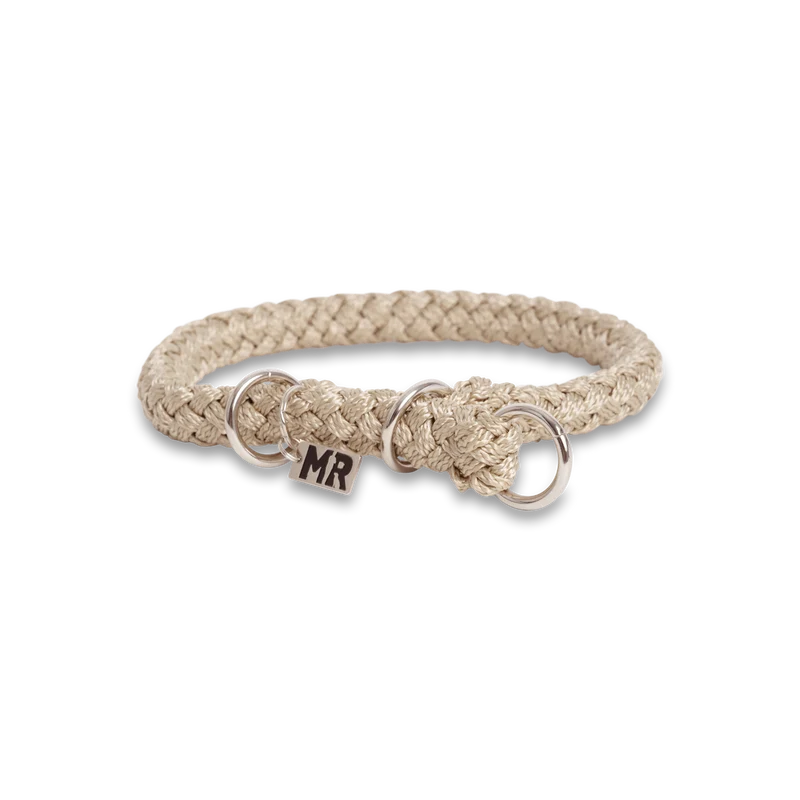 Hundehalsband Tauwerk Karamell