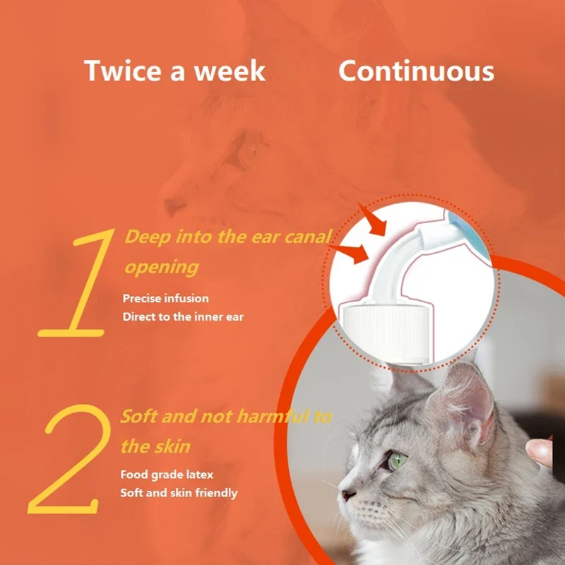 Pet Ear Drops For Cat Dog Ear Cleaner Removes Ear Mites Relieve Itching Pet Cleaning Supplies