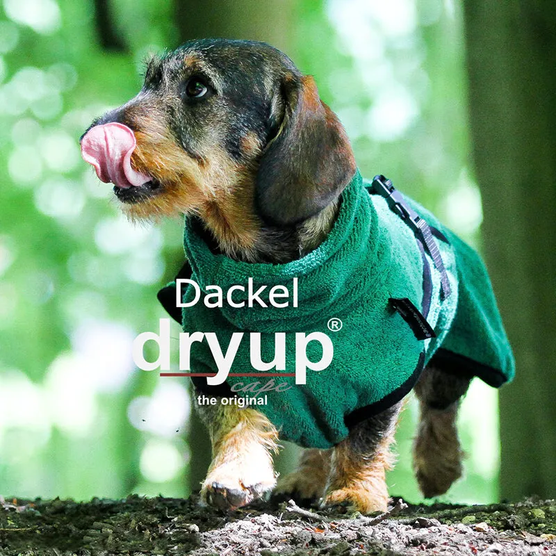 DRYUP cape Dackel & Co | Hundebademantel - mit angepasstem Schnitt für Dackel