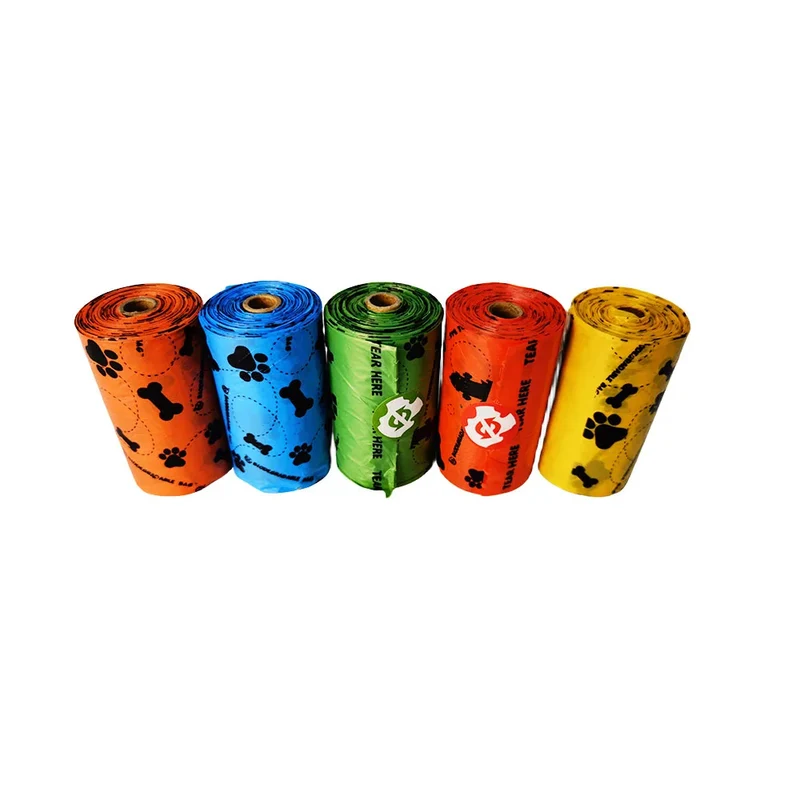Thick Biodegradable Pet Poop Bags Disposable Dog Waste Collector Garbage Puppy With Pooper Bag Rolls Outdoor Clean Up Leak Proof