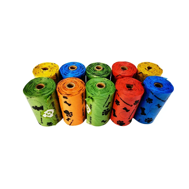 Thick Biodegradable Pet Poop Bags Disposable Dog Waste Collector Garbage Puppy With Pooper Bag Rolls Outdoor Clean Up Leak Proof