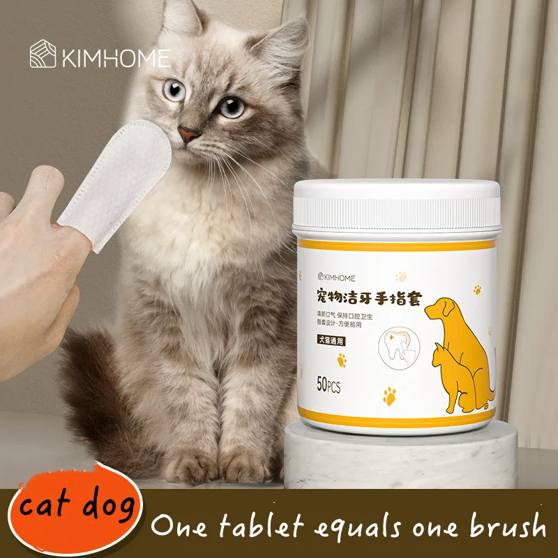 Pet Cleaning Wipes For Cats Dogs Gentle Gum Care Finger Toothbrush Eye Tear Ear Stain Remover Disposable Grooming Cleaning Tools