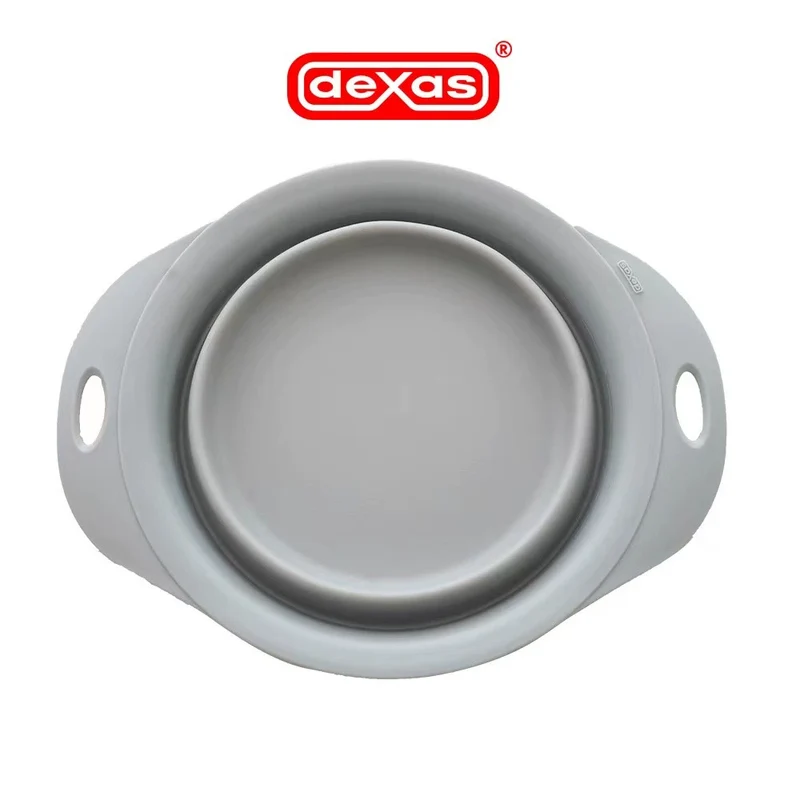Dexas Folding Bowl Pet Outing Water Bowl Dog Portable Silicone Outdoor Drinking Basin Food Bowl Cat and Dog Water Cup