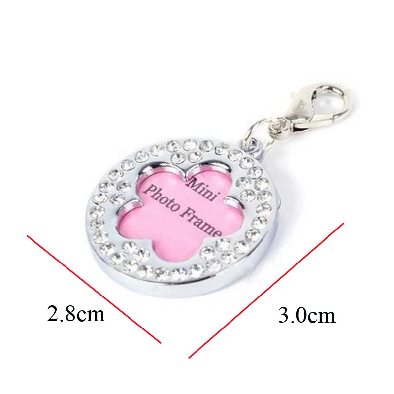 Dog ID Tag Pet Cat Collar Pendant Crystal Photo Frame Bone Heart Dog Tag Handwriting Name Phone Number Address Anti-lost Fashion