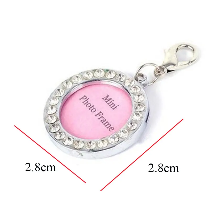 Dog ID Tag Pet Cat Collar Pendant Crystal Photo Frame Bone Heart Dog Tag Handwriting Name Phone Number Address Anti-lost Fashion
