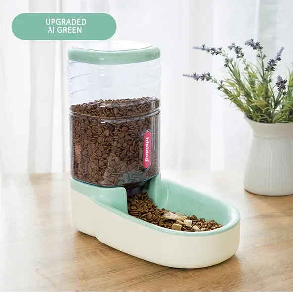 Automatic Dog Feeder Waterer Gravity Pet Food Dispensers Cat Water Dispenser Large Capacity Storage Container Food Water Bowl