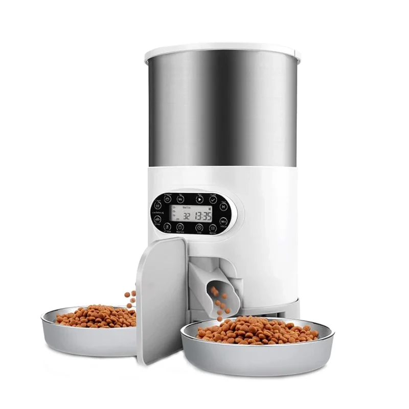 3L 4.5L Double Meal Dog Automatic Feeder Cats Smart Feeding Tuya WIFI Food Dispenser Bowl Auto Recording Timming Pet Feeder