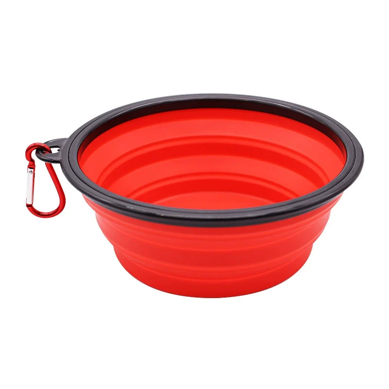 Dog Bowl Portable Folding Bowl for PET Plastic Dog Basin Slow Feeding Bowl Silicone Dog Bowl Dog Bowl Cat Basin Pet Supplies