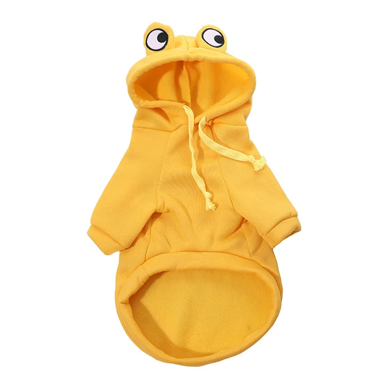 Pet Dog Hoodie-Dog Basic Sweater Coat Cute Frog Shape Warm Winter Jacket Cat Cold Weather Clothes Outfit Outerwear Dog Halloween