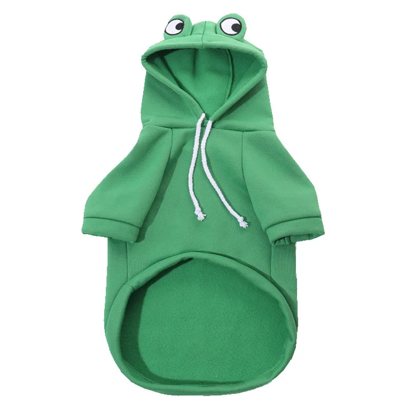 Pet Dog Hoodie-Dog Basic Sweater Coat Cute Frog Shape Warm Winter Jacket Cat Cold Weather Clothes Outfit Outerwear Dog Halloween