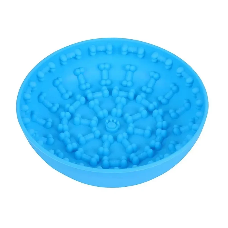Pet Feeding Plate Silicone Mat Dog Cat Slow Food Lick Mat with Suction Cup Animals Feeder Bowl