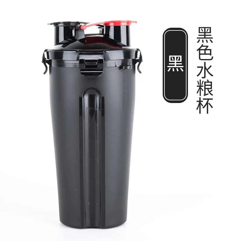2 IN 1 Dog Travel Water Bottle Collapsible Pet Food Container Portable Dog Drinker for Cats Food Bowl Outdoor Double Used Bowls