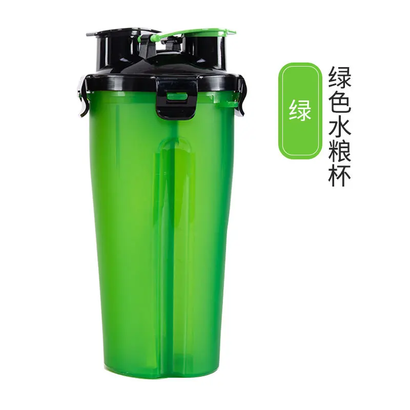2 IN 1 Dog Travel Water Bottle Collapsible Pet Food Container Portable Dog Drinker for Cats Food Bowl Outdoor Double Used Bowls