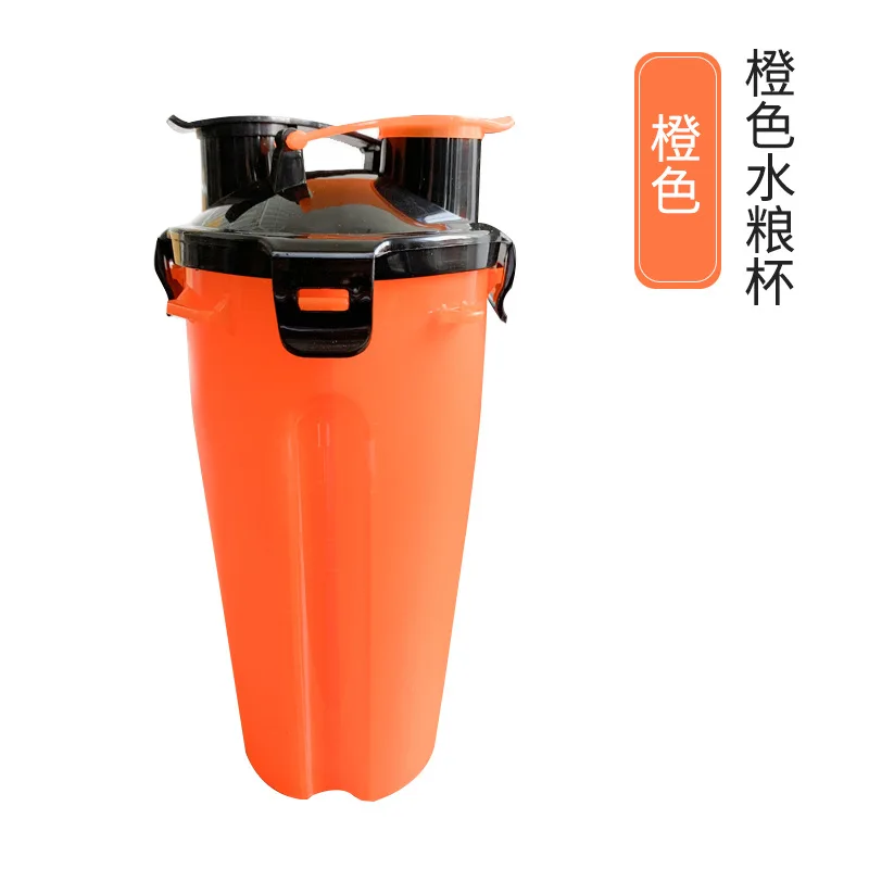 2 IN 1 Dog Travel Water Bottle Collapsible Pet Food Container Portable Dog Drinker for Cats Food Bowl Outdoor Double Used Bowls