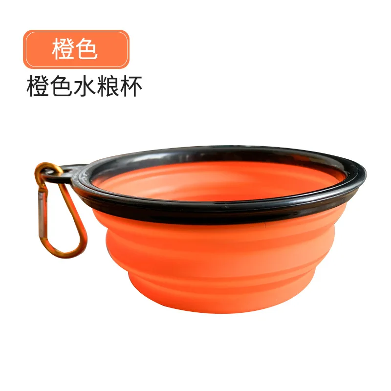 2 IN 1 Dog Travel Water Bottle Collapsible Pet Food Container Portable Dog Drinker for Cats Food Bowl Outdoor Double Used Bowls