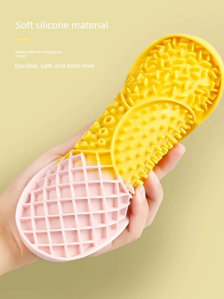 Supemoto Dog Licking Mat Slow Feeding Bowl Pet Slow Food Mat Silicone Licking Plate Licking Mat Cat Hiding Food Leakage