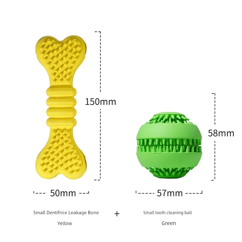 Plum Feet Dog Pet Toy Ball Bone Puppy Bite-Resistant Big Dog Molar Tooth Cleaning Food Self-Hi Relieving Stuffy Toy