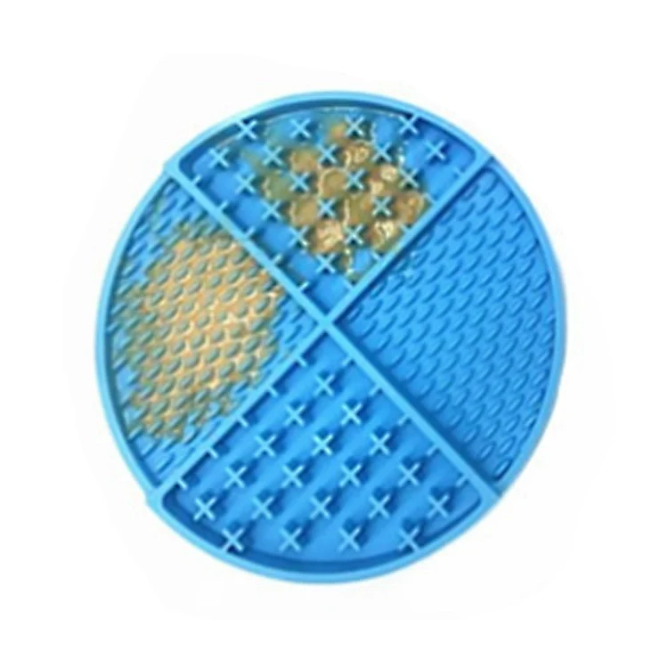 Amazon New DOG'S Head Silicone Pet Licking Mat Bone Slow Food Mat Dog Slow Food Mat Dripping Licking Mat