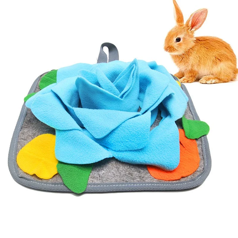 Flower Branch Mouse Toy Play Training Mat Hide Food Avoid Interaction Enhance Feelings Release Pressure Guinea Pig