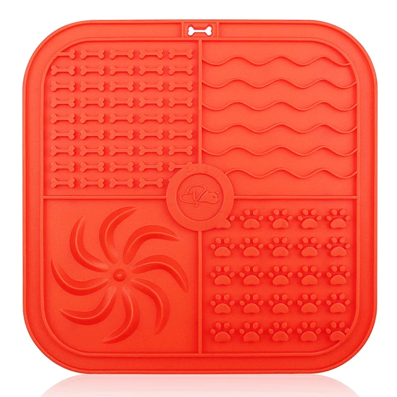 Dog Silicone Mat Pet Slow Food Plate Dogs Pad Cat Non-Slip Placemat Accessories Suitable for Small Medium Puppy Kitten