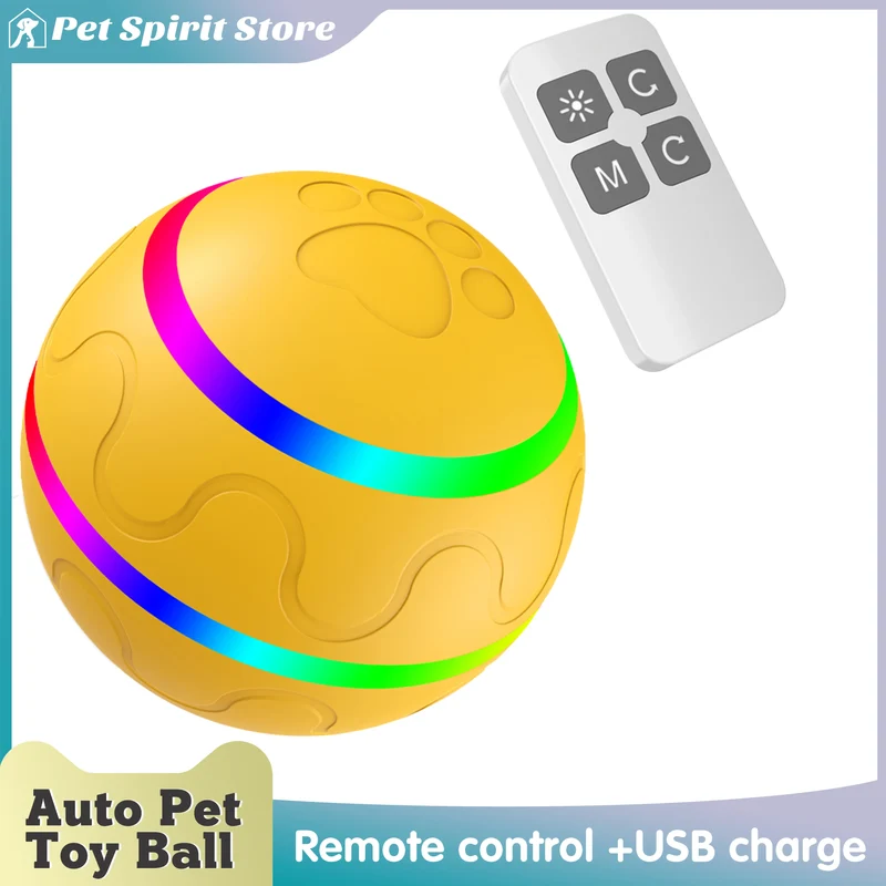 Smart Toy Ball Dog Cat Usb Rechargeable Funny Rolling Ball Electric Automatic Rotation Jumping Play Interactive Pet Supplies