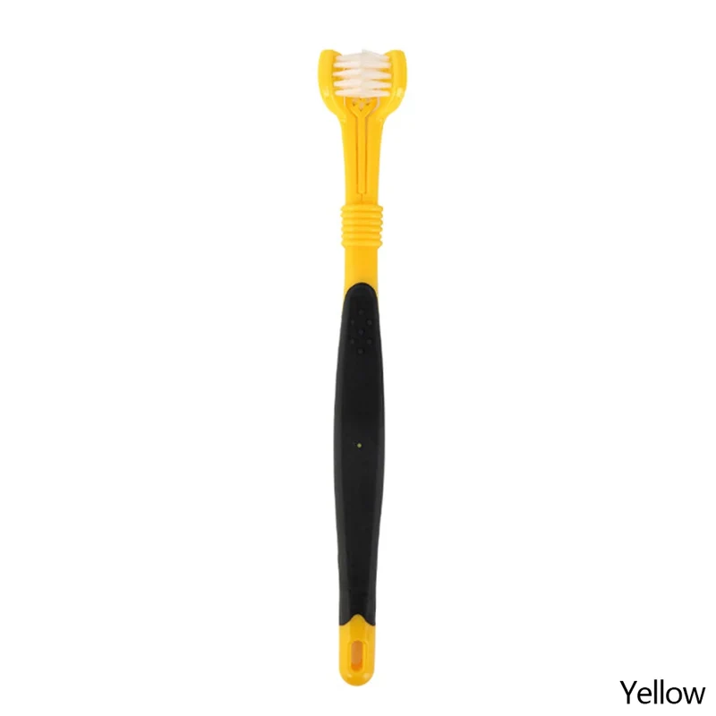 Three Sided Pet Toothbrush Three-Head Multi-angle Toothbrush Cleaning Dog Cat Brush Bad Breath Teeth Care Tool