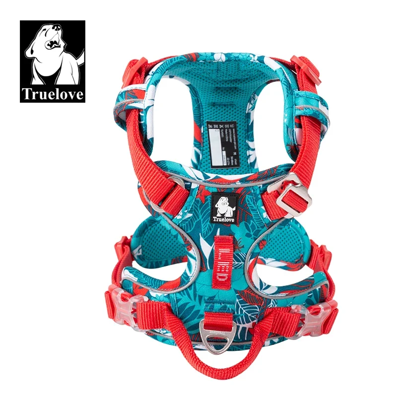 Truelove Front Nylon Dog Harness No Pull Vest Soft Adjustable Safety Harness For Dog Small Large Running Training French Bulldog