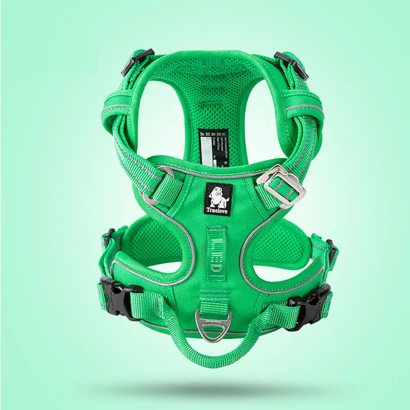 Truelove Front Nylon Dog Harness No Pull Vest Soft Adjustable Safety Harness For Dog Small Large Running Training French Bulldog