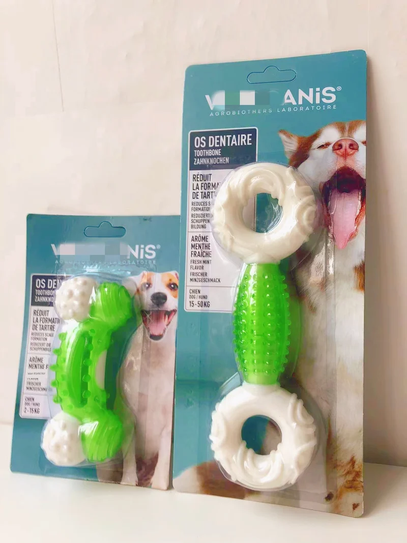 Export European and American Pet the Toy Dog Toy Multi-Color with Fragrant Soft Hard Plastic Rubber Molar Dog Bone Bite-Resistant Summer