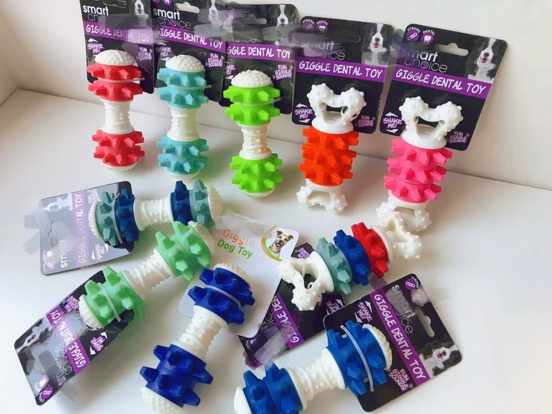 Export European and American Pet the Toy Dog Toy Multi-Color with Fragrant Soft Hard Plastic Rubber Molar Dog Bone Bite-Resistant Summer