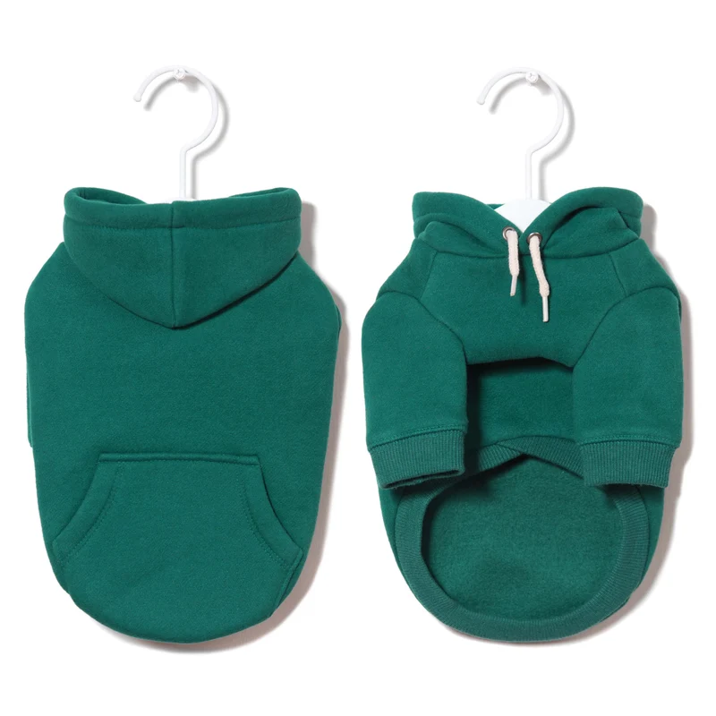 Sniff Pet Dog Cat Autumn and Winter Clothes Teddy Small Size Dogs Fleece Hooded Solid Color Casual Sweatshirt New