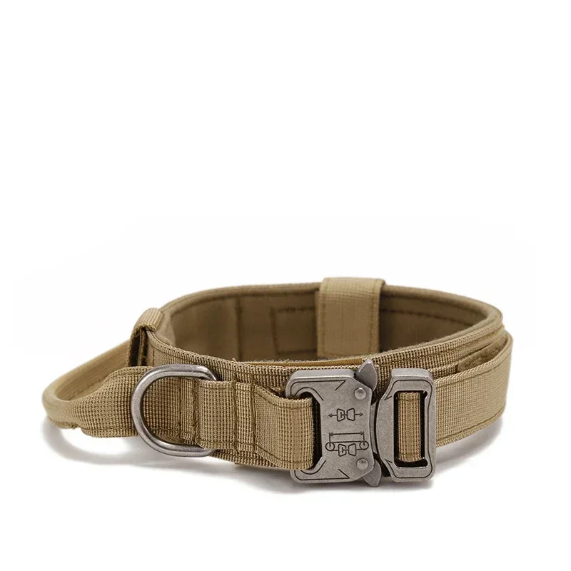 Durable Tactical Dog Collar Leash Set Adjustable Military Pet Collar Leash Medium Large Dog German Shepherd Training Accessories