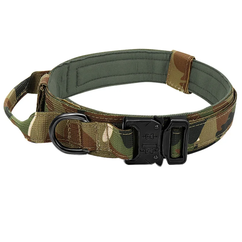 Tactical Dog Collar Military Adjustable Duarable Nylon Lead For Medium Large Walking Training Pet Accessory Breakaway Leash Rope