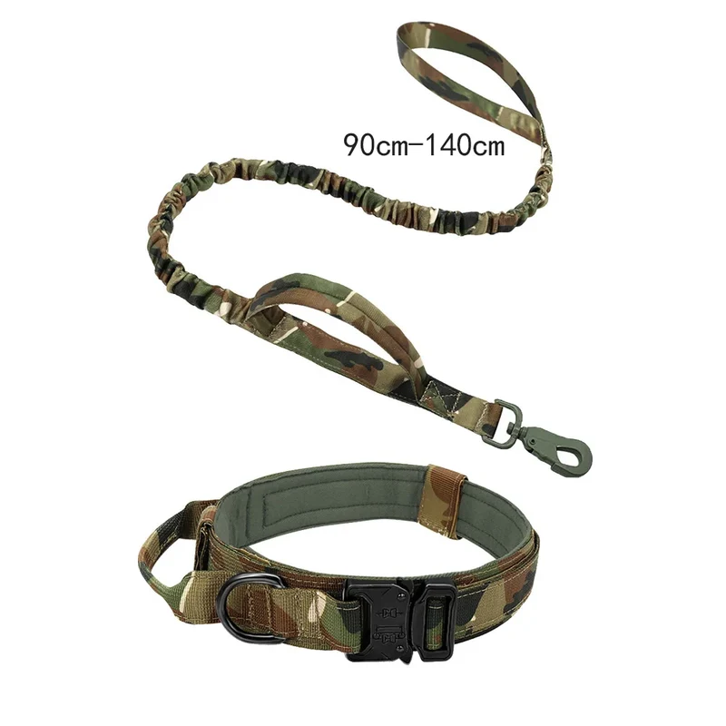 Tactical Dog Collar Military Adjustable Duarable Nylon Lead For Medium Large Walking Training Pet Accessory Breakaway Leash Rope