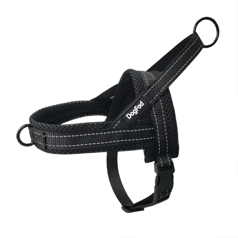 No Pull Dog Harnesses Mesh lining Adjustable Pet Walking Training Vest For Small Medium Large dogs Reflective Nylon leash