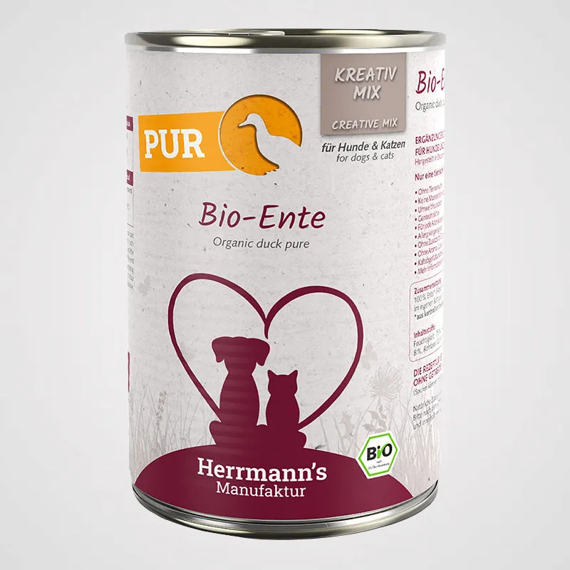 HERRMANN'S - Bio Ente Reinfleisch | Premium Nassfutter für Hunde