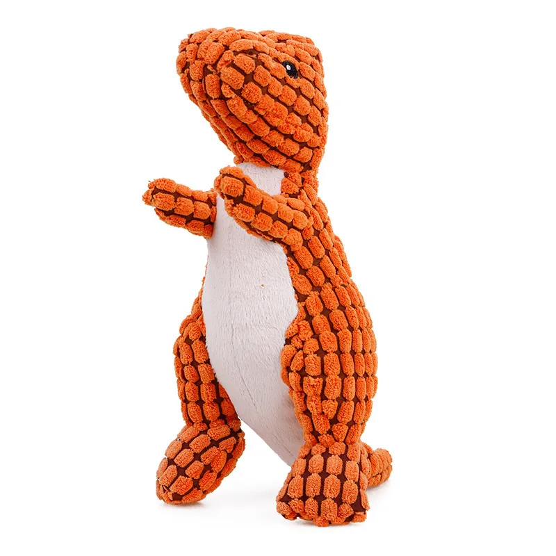 Animals Shape Squeaky Toys Plush Dog Toy Cute Bite Resistant Corduroy Dog Toys for Small Large Dogs Puppy Pet Dog Accessories