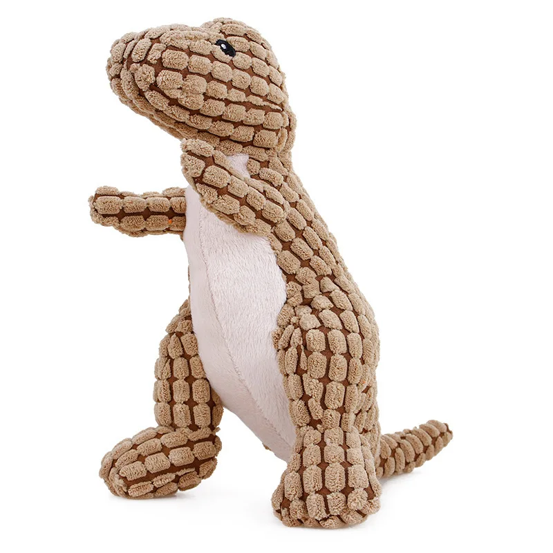 Animals Shape Squeaky Toys Plush Dog Toy Cute Bite Resistant Corduroy Dog Toys for Small Large Dogs Puppy Pet Dog Accessories
