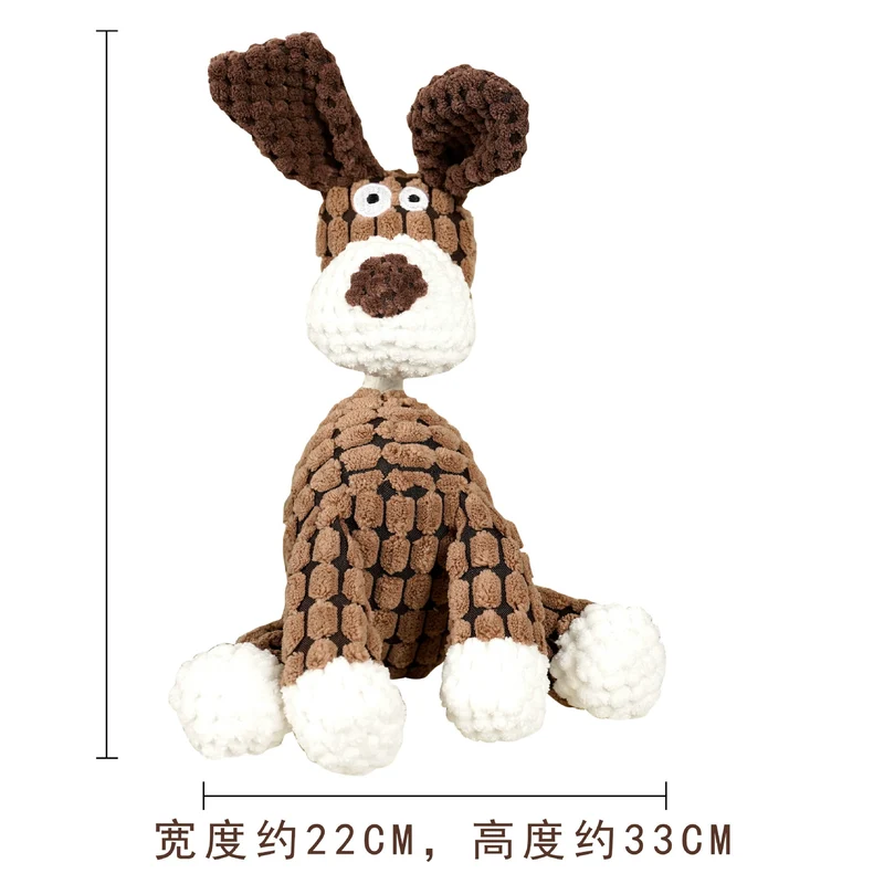 Stuffed Dog French Bulldog Bite-Resistant Ball Rope Sounding Toy Fruit Cartoon Animal Cat Cat Pet Supplies