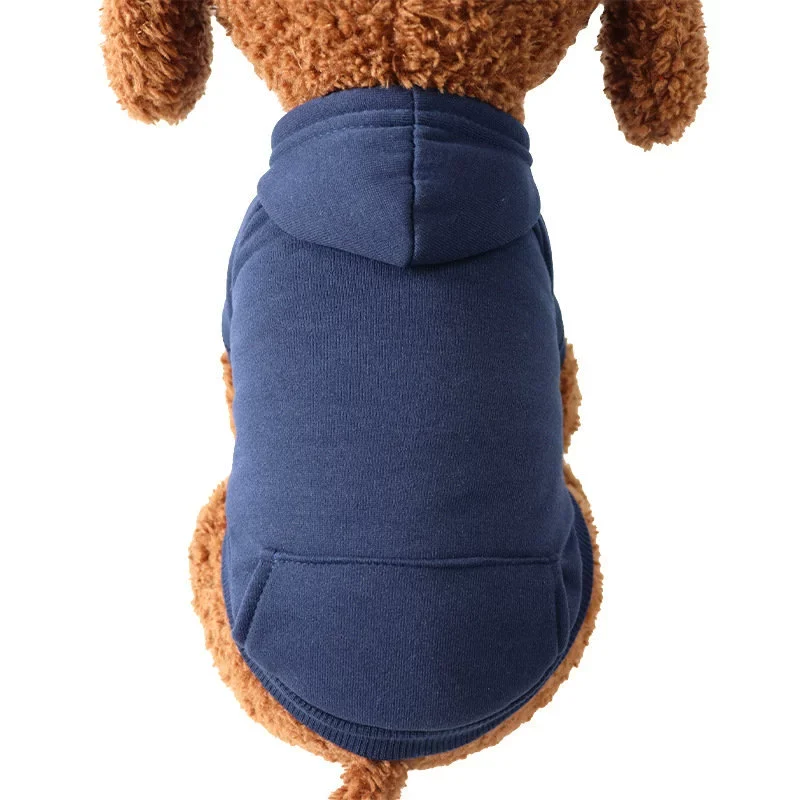 Pet Hooded Sweater Hand Fleece Autumn and Winter Clothes Dog Hooded Sweater Warm Pet Two-Legged Clothes
