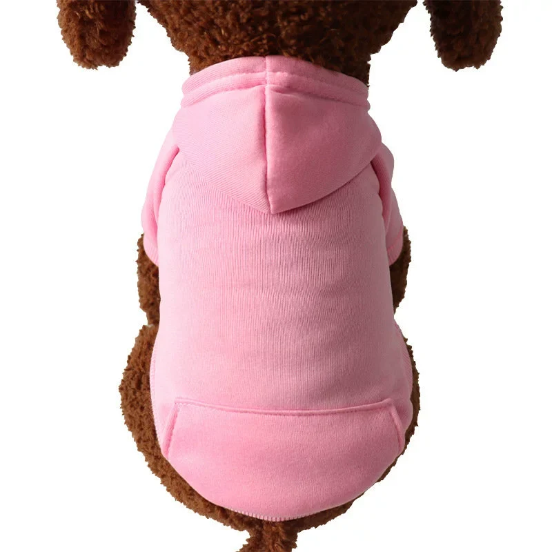 Pet Hooded Sweater Hand Fleece Autumn and Winter Clothes Dog Hooded Sweater Warm Pet Two-Legged Clothes