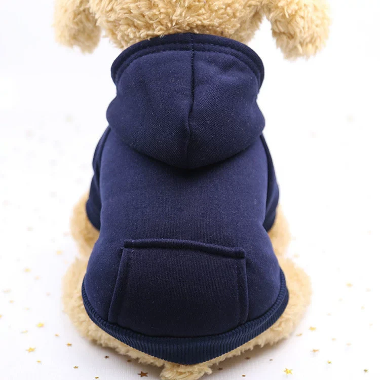 Pet Autumn Winter Sweater Pocket Two Feet Sports Wind Dog Cat Teddy Bichon Clothing Supplies