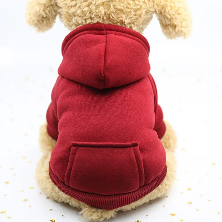 Pet Autumn Winter Sweater Pocket Two Feet Sports Wind Dog Cat Teddy Bichon Clothing Supplies