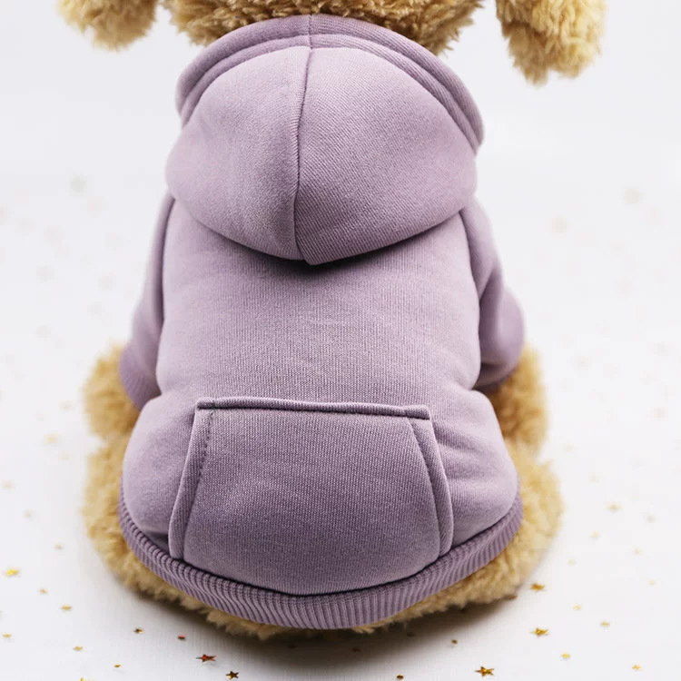 Pet Autumn Winter Sweater Pocket Two Feet Sports Wind Dog Cat Teddy Bichon Clothing Supplies