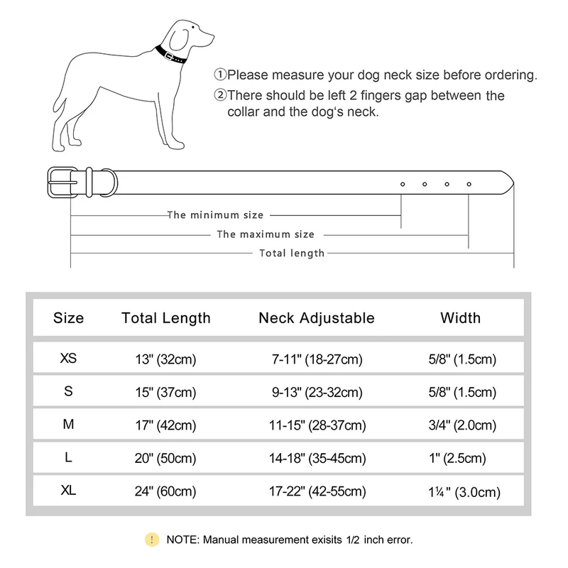 Custom Leather Dog Collar Soft Padded Dog Collars Personalized Pet ID Necklace Free Engraved Name Paw For Small Medium Dogs Pug