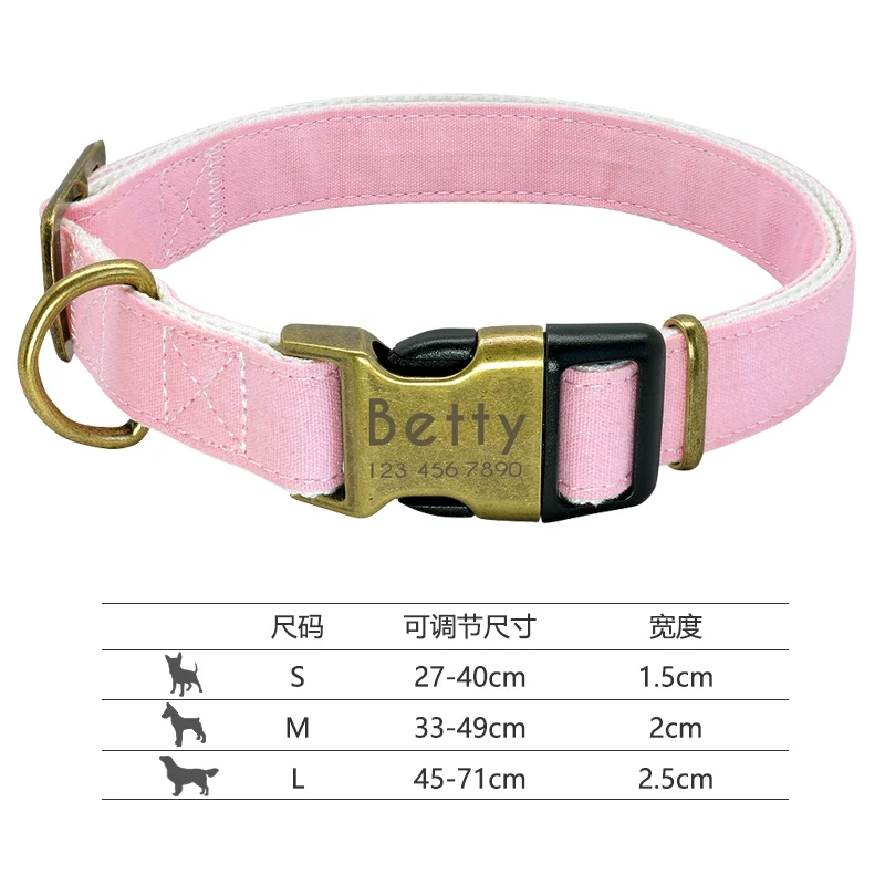 Dog Collar Pet Supplies Collar Night Reflective Collar Small Size Dogs Golden Retriever Bandana Lettering Anti-Lost