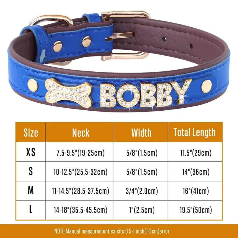 Personalized Small Dogs Chihuahua Collar Bling Rhinestone Dog Collars Free Custom Pet Dogs Cats Name Charms Pet Accessories