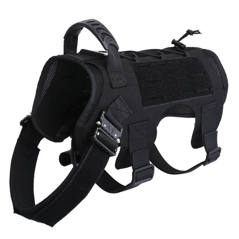 1000D Laser Molle Outdoor Tactics Dog Vest Cobra Buckle Quick Take off Dog Clothes Pet Dog Self-Carrying Clothes